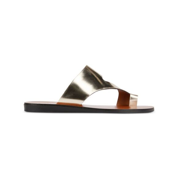 KENNETH COLE Womens Silver Toe Ring Palm Toe Slip On Slide Sandals Shoes 6 M - Picture 2 of 3